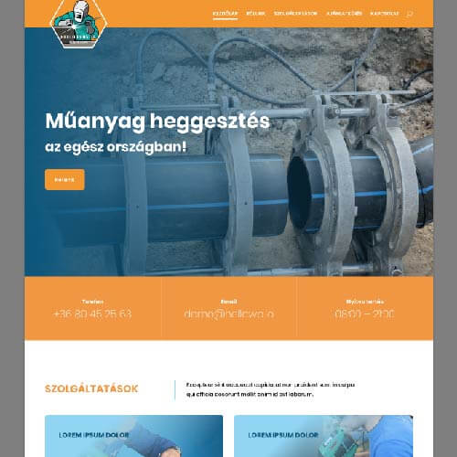 HelloPlastic - műanyag hegesztő weboldal