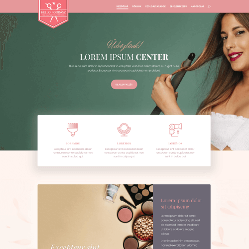 HelloFodrász - weboldal fodrászoknak