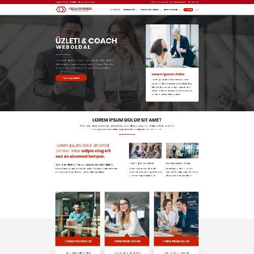 Üzleti és coach weboldal + webshop. 200 DIVI szekció sablon