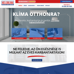 HelloKlíma - weboldal klímaszerelőknek