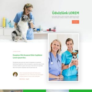 Állatorvos – Weboldal terv Divi-hez