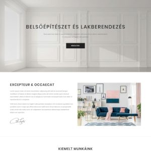 Belsőépítész – Weboldal terv Divi-hez