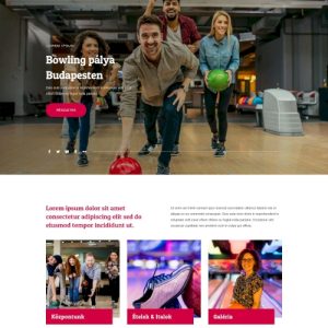 Bowlingozás – Weboldal terv Divi-hez