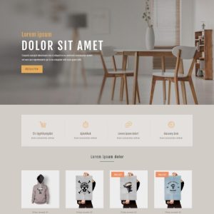 Bútorbolt – Weboldal terv Divi-hez