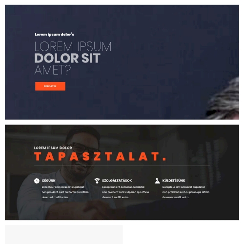 Cég 7 – Weboldal terv Divi-hez