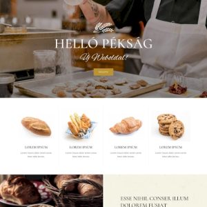 Cukrászda – Weboldal terv Divi-hez