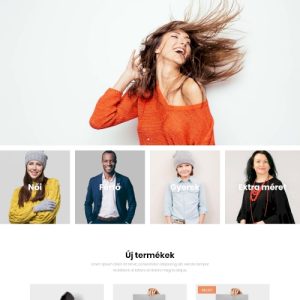 Divat üzlet – Weboldal terv Divi-hez