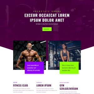 Edzőterem – Weboldal terv Divi-hez