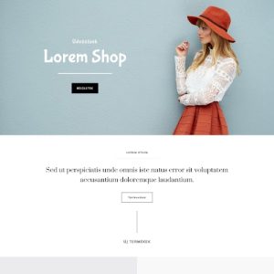 Egyszerű-shop – Weboldal terv Divi-hez
