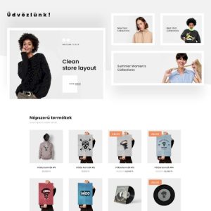 Egyszerű shop – Weboldal terv Divi-hez