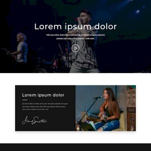 Énekes – Weboldal terv Divi-hez
