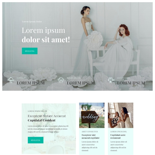 Esküvő #4 – Weboldal terv Divi-hez