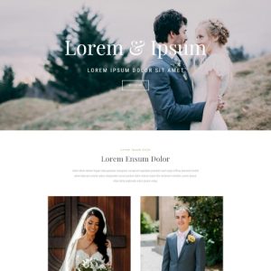 Esküvő – Weboldal terv Divi-hez