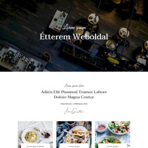 Étterem #2 – Weboldal terv Divi-hez