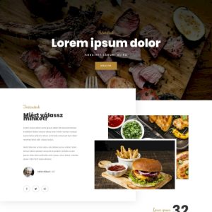 Étterem #4 – Weboldal terv Divi-hez