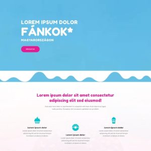 Fánkozó – Weboldal terv Divi-hez