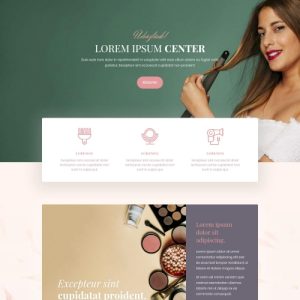 Fodrász – Weboldal terv Divi-hez