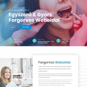 Fogorvos #2 – Weboldal terv Divi-hez