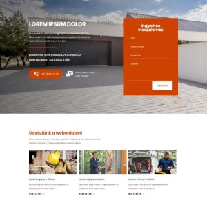 Garázskapu kivitelezés – Weboldal terv Divi-hez