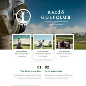 Golf Klub – Weboldal terv Divi-hez