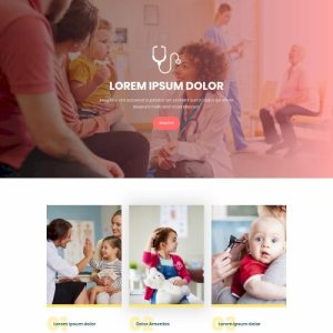 Gyermekorvos – Weboldal terv Divi-hez