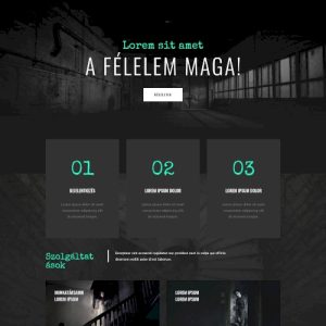 Horro-rház – Weboldal terv Divi-hez