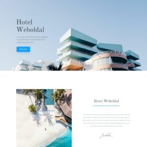 Hotel #2 – Weboldal terv Divi-hez