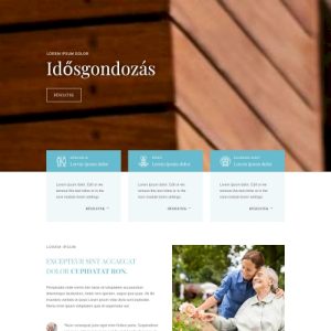 Idősek otthona – Weboldal terv Divi-hez