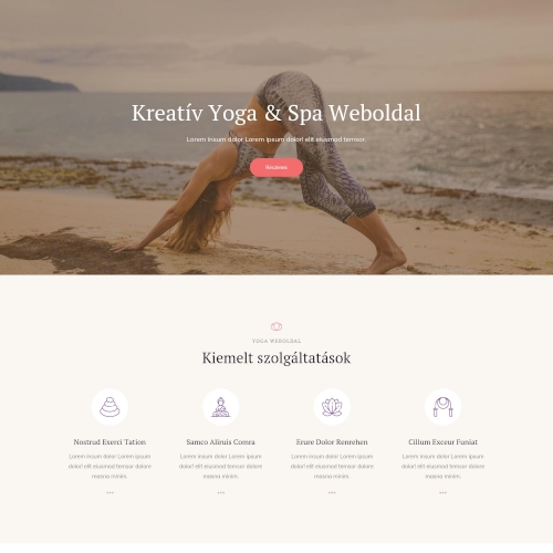 Jóga #2 – Weboldal terv Divi-hez