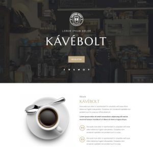 Kávézó – Weboldal terv Divi-hez