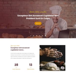 Kenyér-pékáru – Weboldal terv Divi-hez