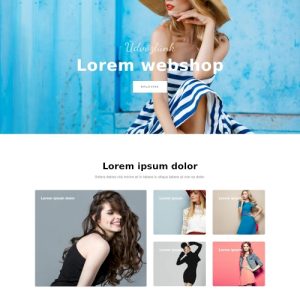 Klasszikus shop – Weboldal terv Divi-hez