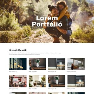 Minimal portfolió – Weboldal terv Divi-hez