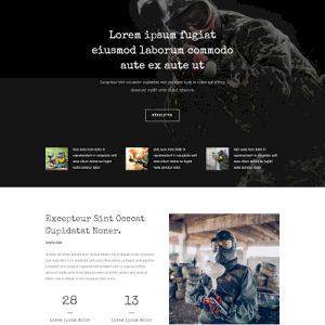 Paintball – Weboldal terv Divi-hez