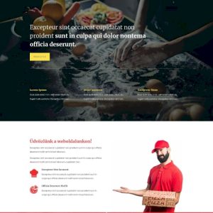 Pizza – Weboldal terv Divi-hez