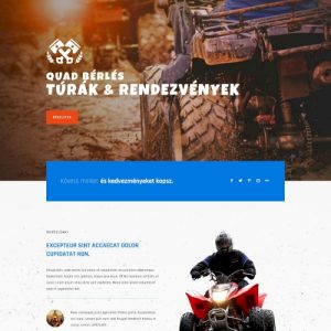 Quad bérlés – Weboldal terv Divi-hez