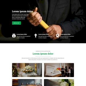 Ravatalozó – Weboldal terv Divi-hez