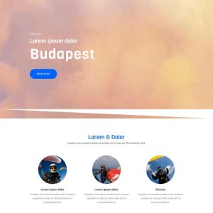 Siklóernyőzés – Weboldal terv Divi-hez