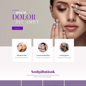 Sminkes – Weboldal terv Divi-hez