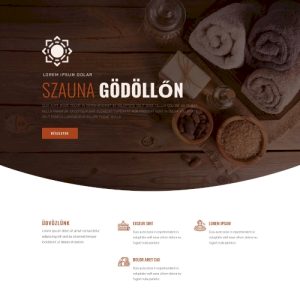 Szauna – Weboldal terv Divi-hez