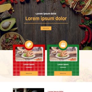 Taco étterem – Weboldal terv Divi-hez