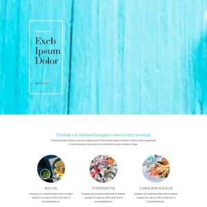 Tenger gyümölcsei, étterem – Weboldal terv Divi-hez