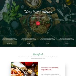Tészta – Weboldal terv Divi-hez