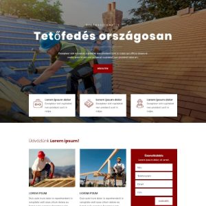 Tetőfedő Bádogos – Weboldal terv Divi-hez