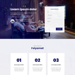 TV #szerelés – Weboldal terv Divi-hez