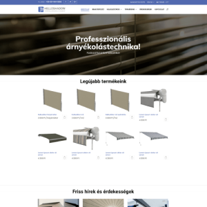 Árnyékolástechnika webshop + kalkulátorok