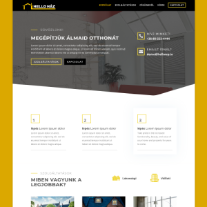 HelloHáz - építőipari weboldal
