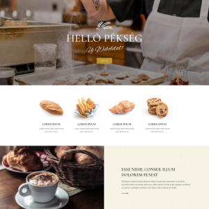 Pékség – Weboldal terv Divi-hez