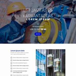 Felvonójavítás – Weboldal terv Divi-hez