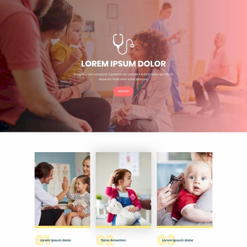 Gyermekorvos – Weboldal terv Divi-hez